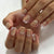 Hand painted gold glitter lines