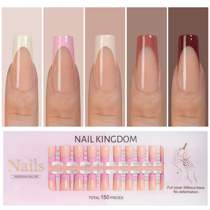Five-color square patch manicure 150 pieces