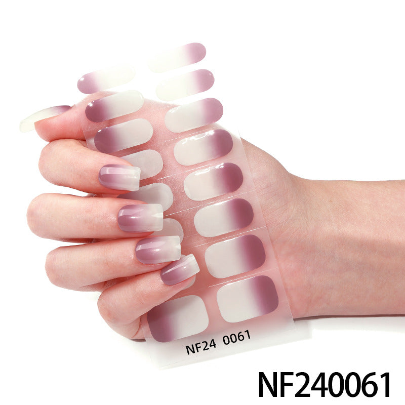 Semicured UV gel nail sticker kit