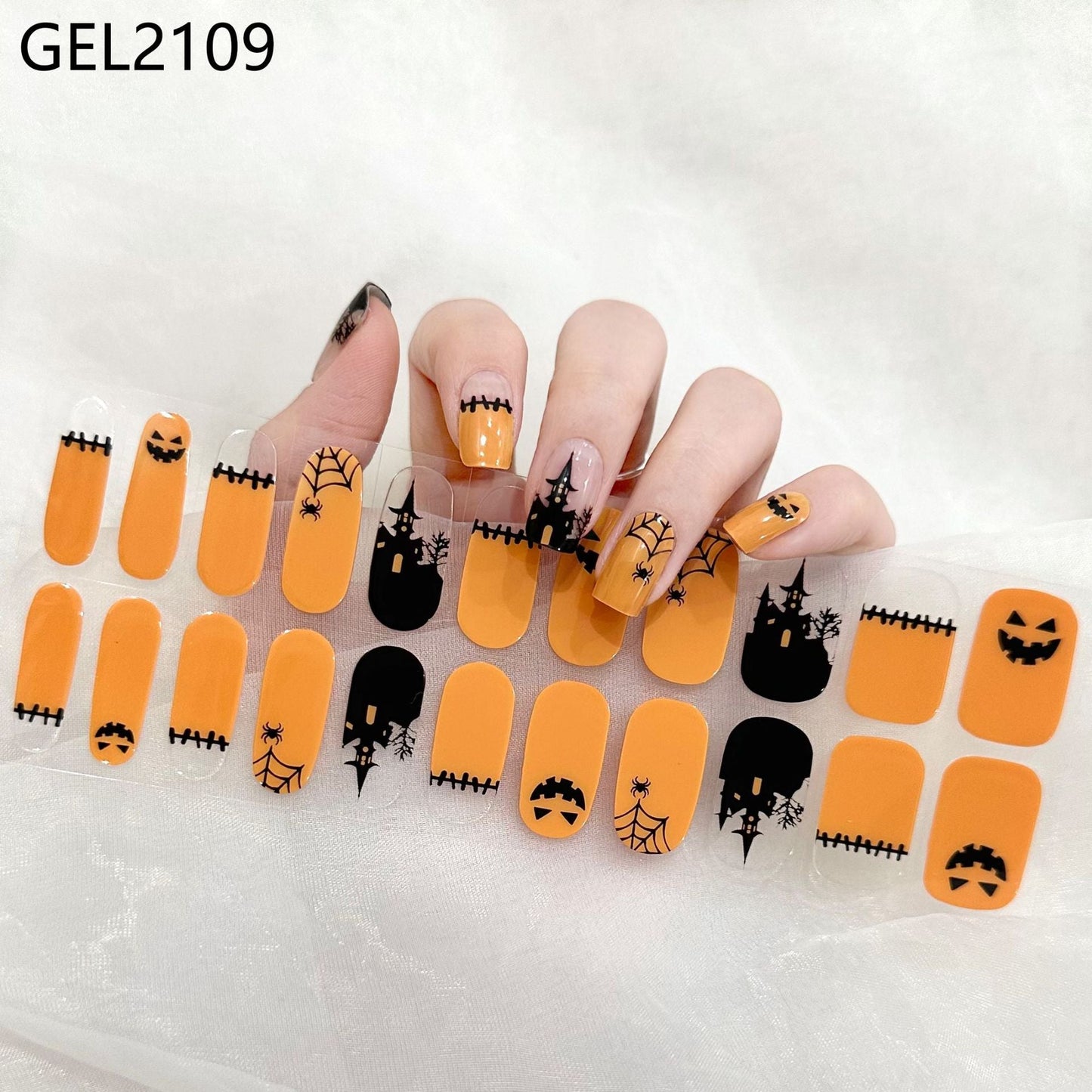 Semicured UV gel nail sticker kit UVG60082