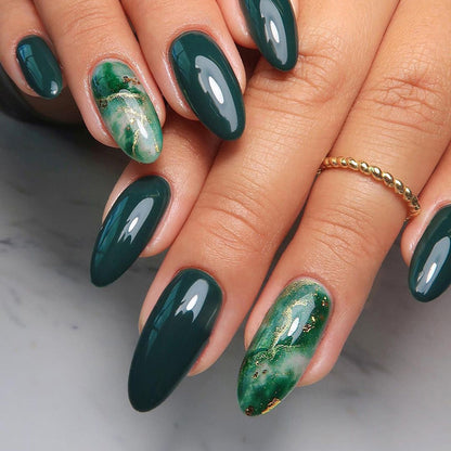 Dark green jade