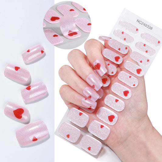 Semicured UV gel nail sticker kit NC240338