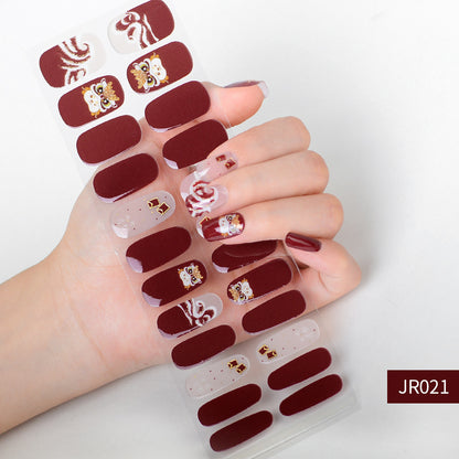 Semicured UV gel nail sticker kit