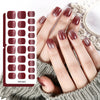 26 finger solid color cat eye no-bake manicure sticker