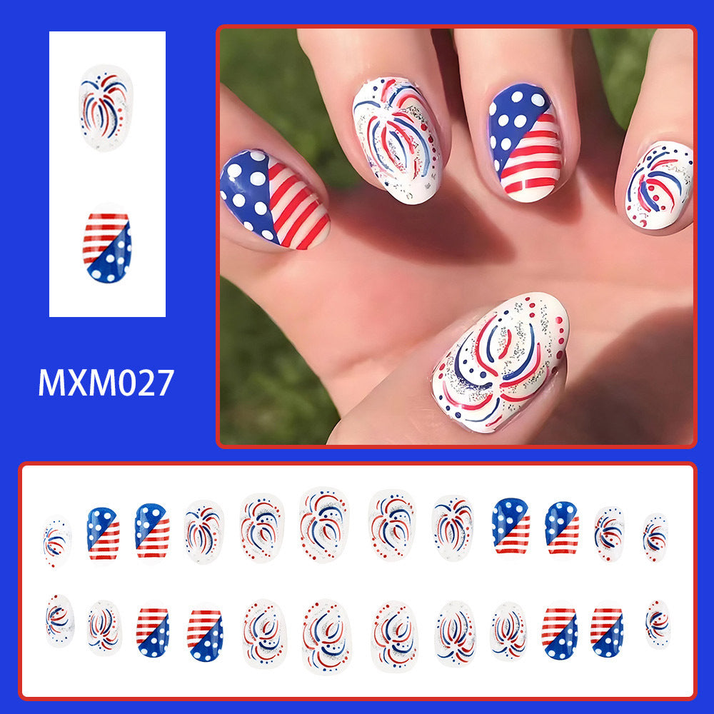 Independence day press on nail