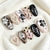 30 pieces Hibiscus black and white lace