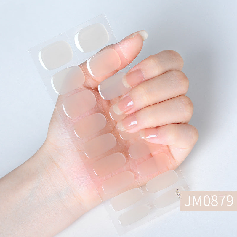 Semicured UV gel nail sticker