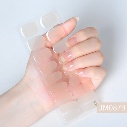 Semicured UV gel nail sticker