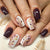 Autumn and winter leaf manicure fake nail 24 pieces