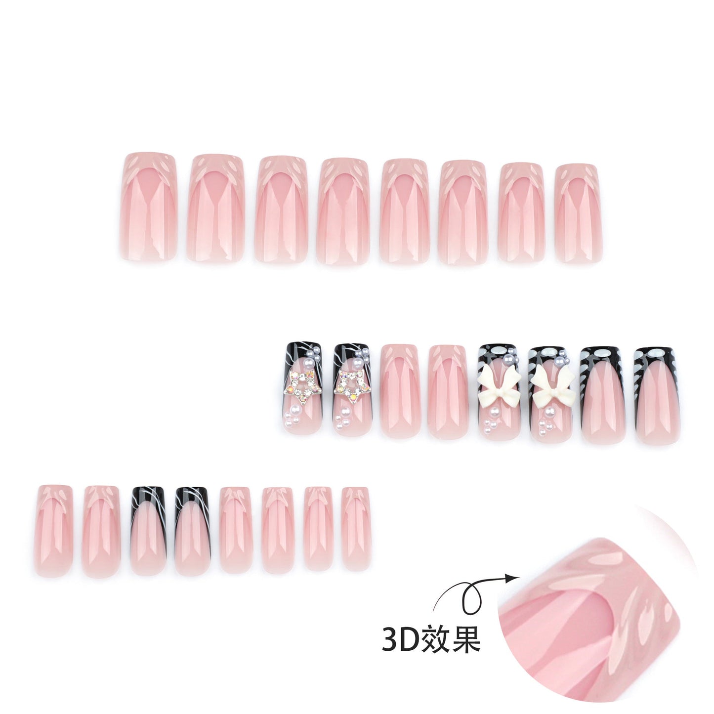 24pcs/Set Press On Nails JP3395