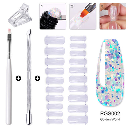 Nail enhancement crystal extender kit