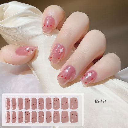 Semicured UV gel nail sticker kit