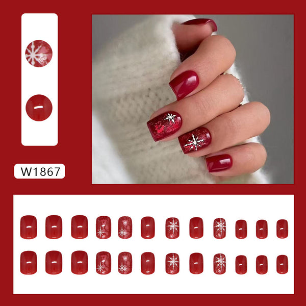 Ankara red fragments sparkling snowflakes