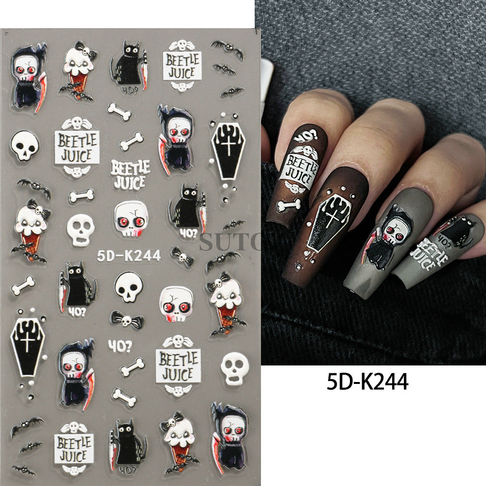 5D Nails Art Stickers Self-Adhesive Nails Decals