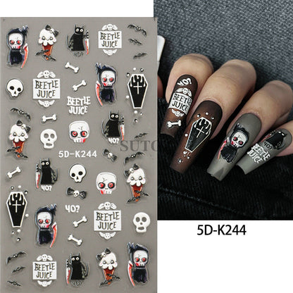 5D Nails Art Stickers Self-Adhesive Nails Decals