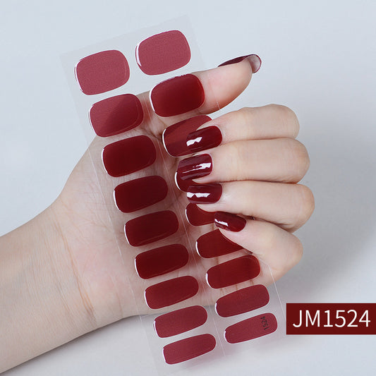 Semicured UV gel nail sticker kit