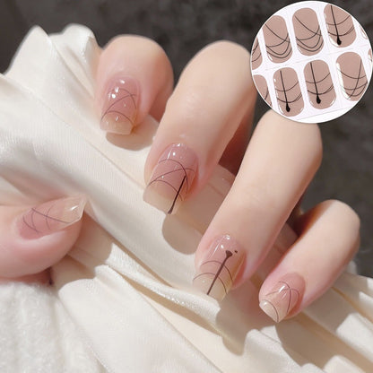 Semicured UV gel nail sticker kit