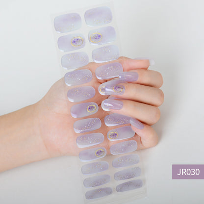 Semicured UV gel nail sticker kit