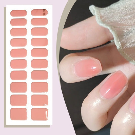 Semicured UV gel nail sticker kit