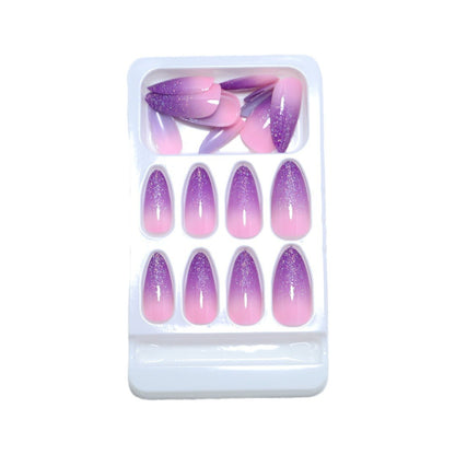 Gradual purple almond bursts with ice and penetrates fake nails.