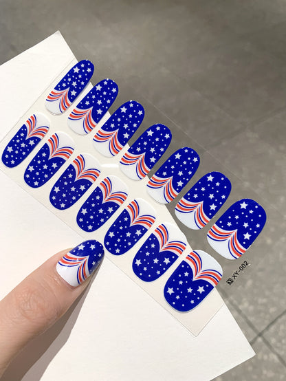 Independence day nail wraps