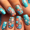 24 pieces Blue flowers