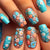 24 pieces Blue flowers