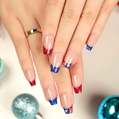 Independence day press on nail