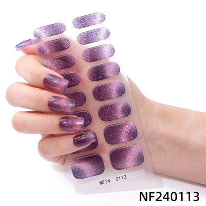 Semicured UV gel nail sticker kit