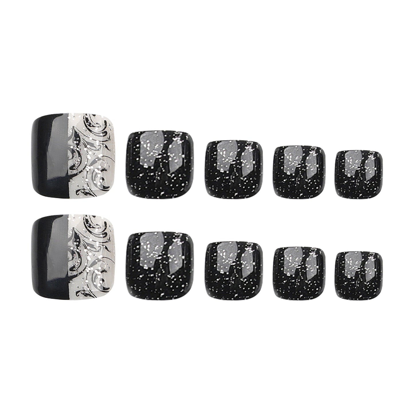 Press On Toe nails Set 24pcs/set JP3214