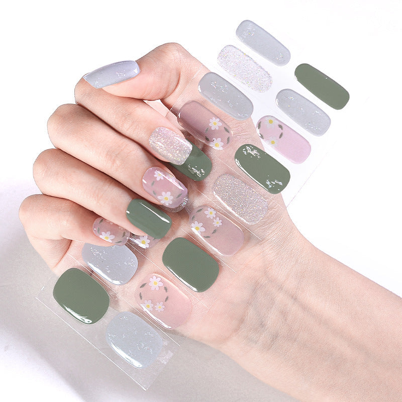 Semicured UV gel nail sticker kit JK217