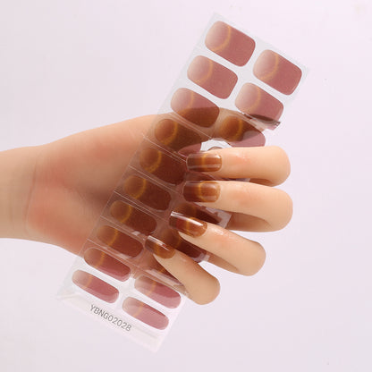 Semicured UV gel nail sticker kit