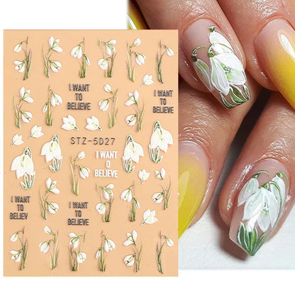 Small Fresh Flower Back Adhesive Patch