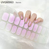 UV gel nail sticker semi-cured