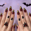 Halloween pumpkin black red gold glitter