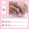 Diamond sparkle ins-style fake nails pedicure F075