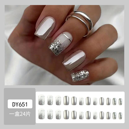 Elegant silver glitter