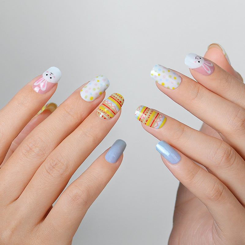 Semicured UV gel nail sticker kit