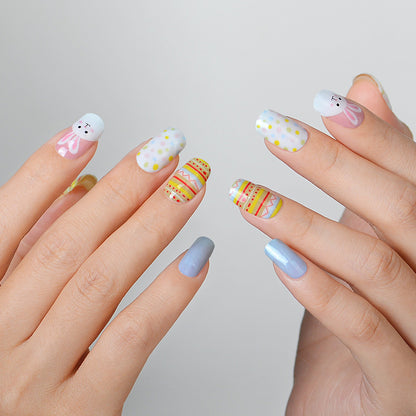 Semicured UV gel nail sticker kit