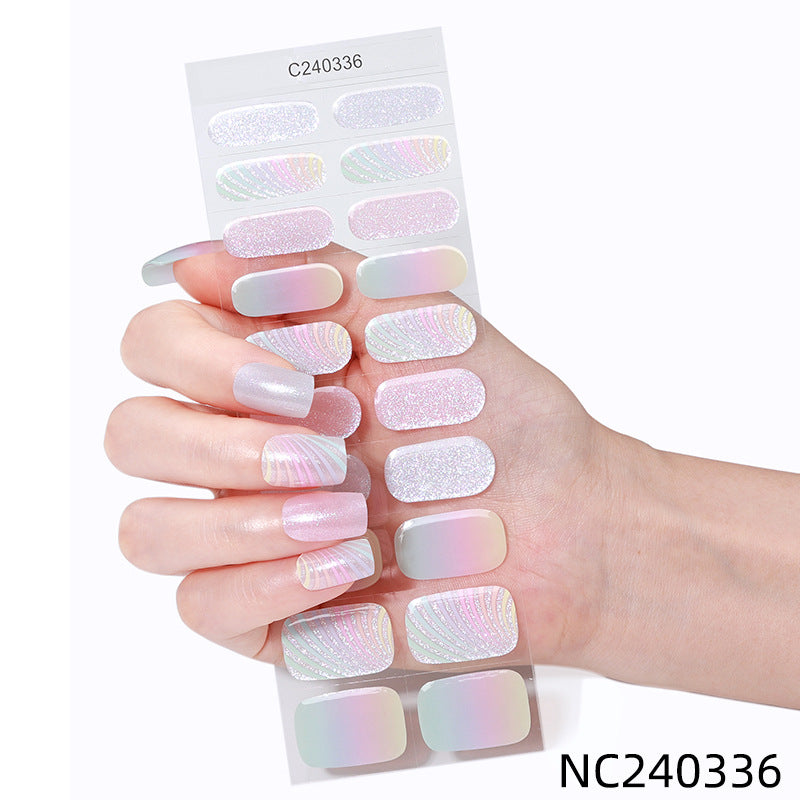 Semicured UV gel nail sticker kit NC240336