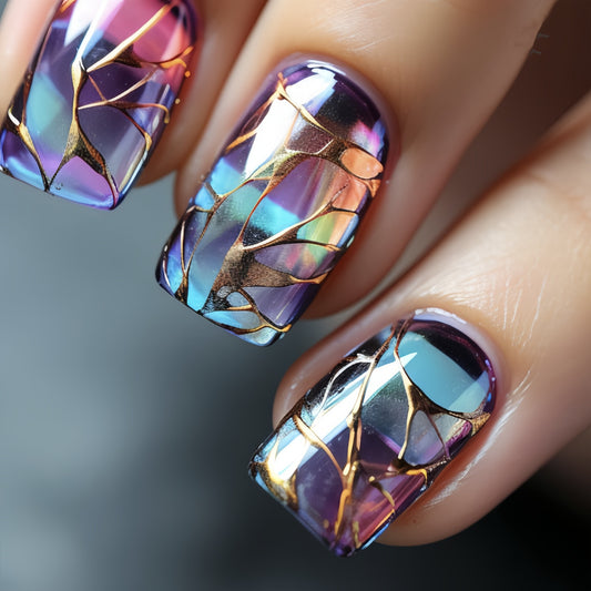 24pcs/Set Press On Nails Y989