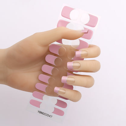 Semicured UV gel nail sticker kit