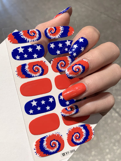 Independence day nail wraps