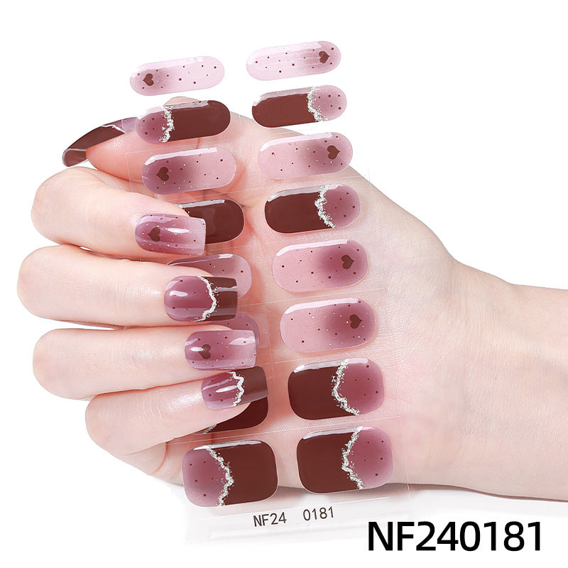 Semicured UV gel nail sticker kit NF240181