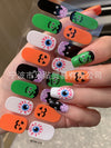 Halloween new nail wraps full stickers