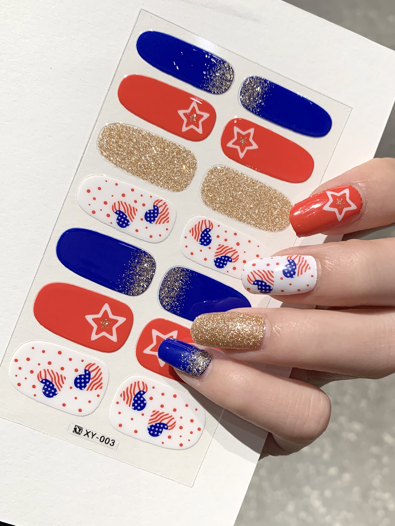 Independence day nail wraps