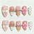 30 pieces white lace 3D gilded floral polka dots