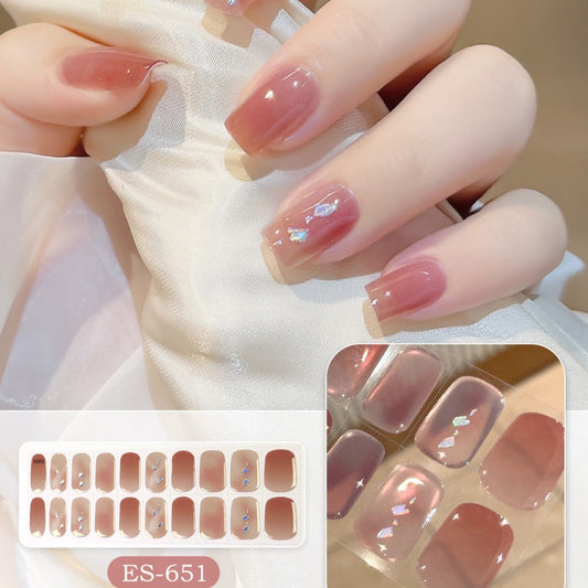 Semicured UV gel nail sticker kit ES-651