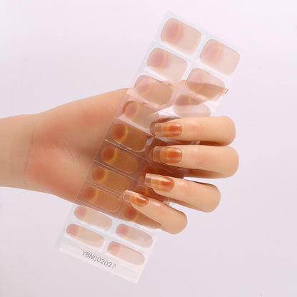 Semicured UV gel nail sticker kit