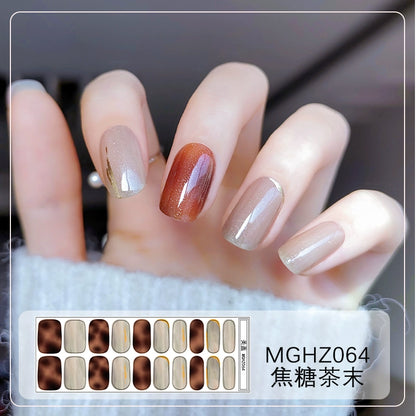 Semicured UV gel nail sticker kit